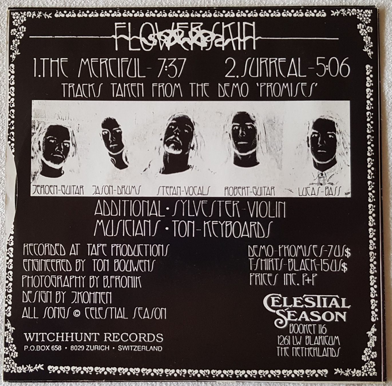 Vinyles: Celestial Season ‎– Flowerskin - 7" - 1993 - First Press – D'occasion à Uster par Zardodel 1