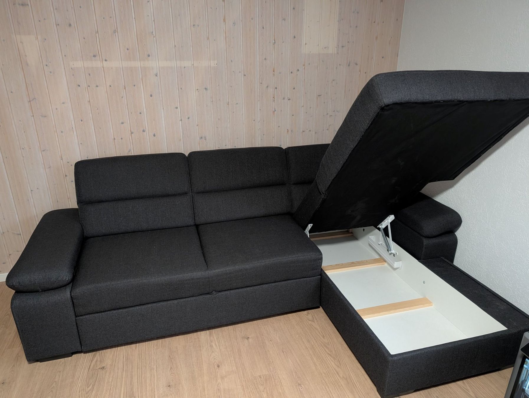 Sofas: Ecksofa anthrazit mit Schlaffunktion und Bettkasten – Gebraucht aus Wittenwil von ratchet__1 2