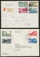 1947 + 1948 : 2 Briefe mit Pro Patria Serie