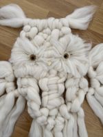 Handgemachte Eule in Creme Weiss über 50cm gross