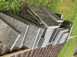 Natursteinplatten gebrochen 4-6 cm dick günstig, 8 m2,