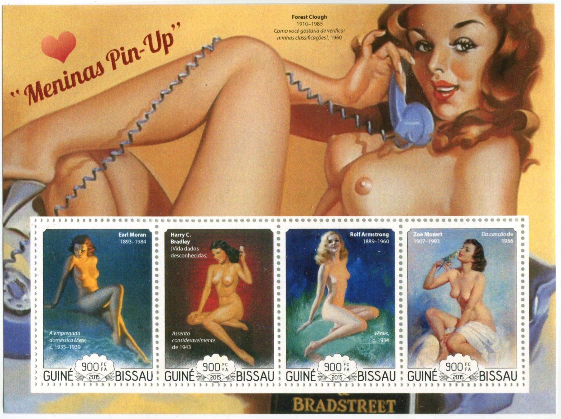 Tous les timbres: Block "Pin-up". Guinea-Bissau. – Neuf avec emballage d'origine à Basel par Butsch5