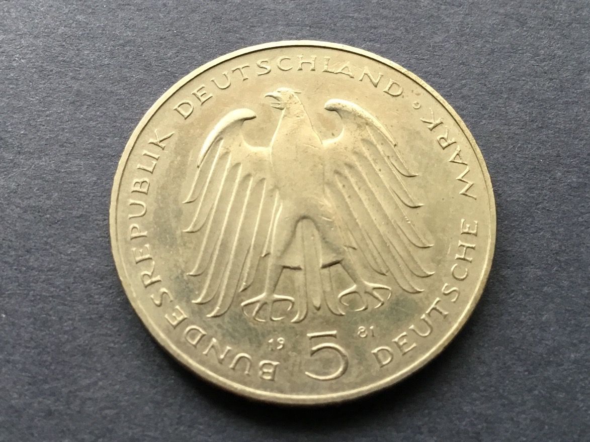 Alle Münzen: 5 DM.1981 VOM STEIN – Gebraucht aus St. Margrethen SG von alfapeugeot10 2