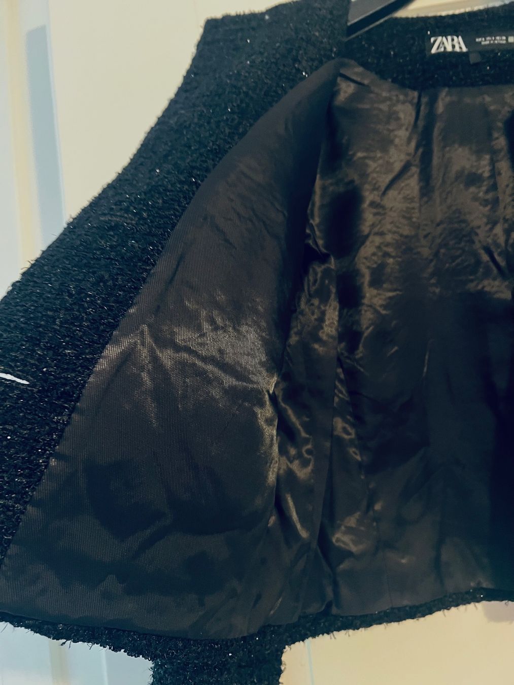 Zara Vestes: Zara Black Tweed Jacket - Top! – D'occasion à Rüschlikon par topswissvintage 4