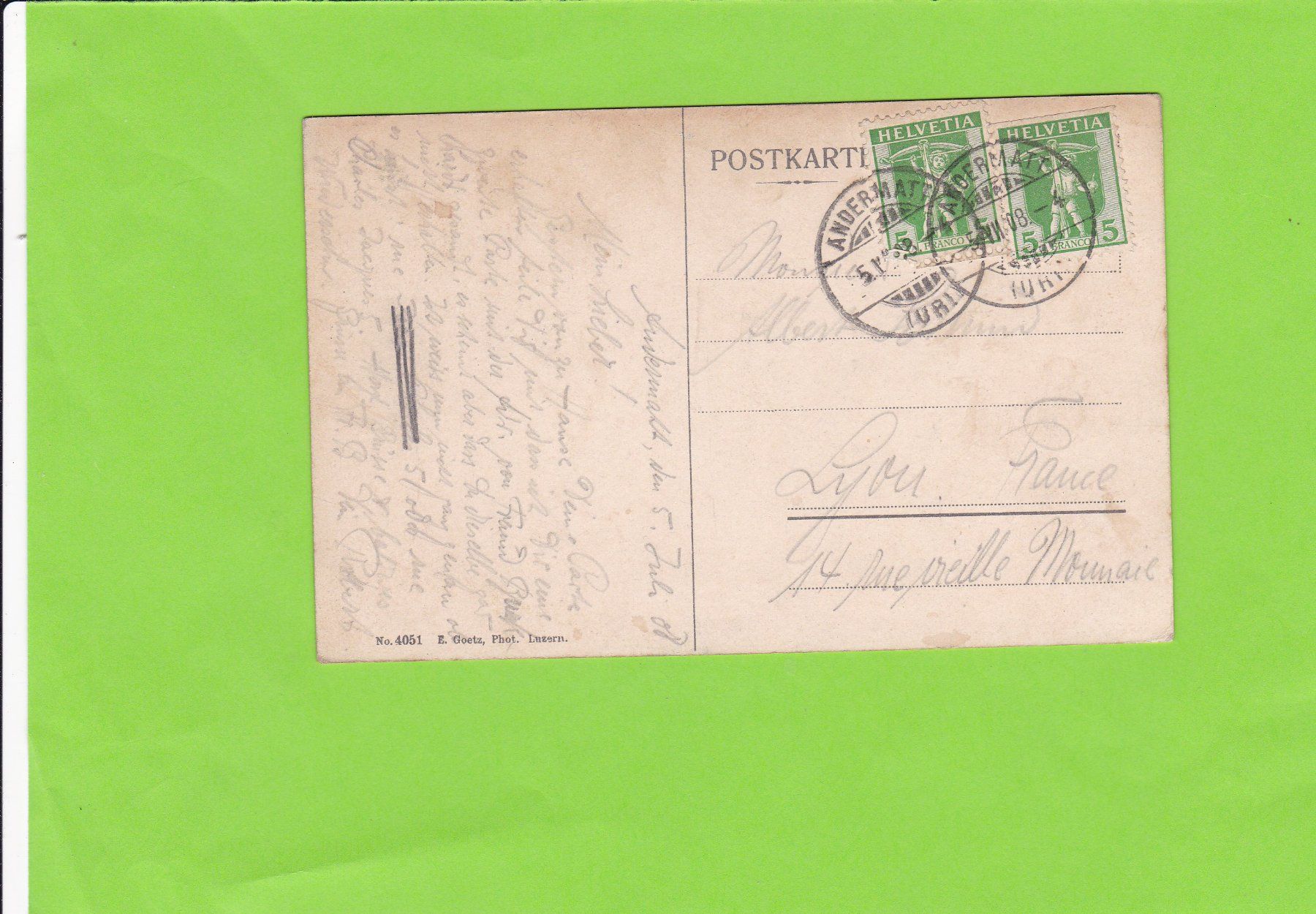 Cartoline postali: Gotthardstrasse-Teufelsbrücke und Reuss – Usato da St. Peterzell venduto da neckertal 1