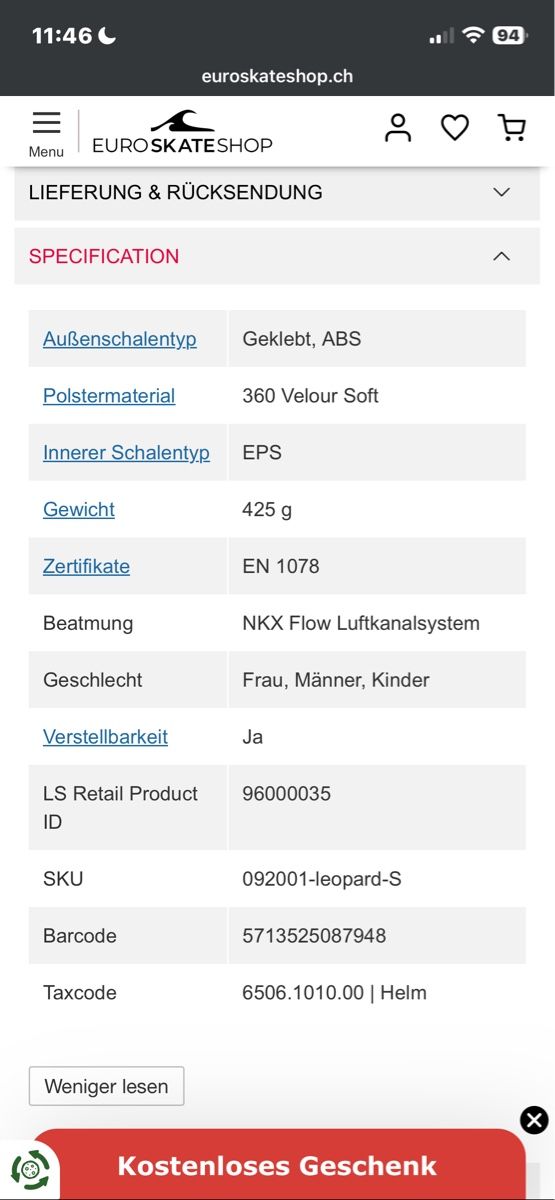 Caschi: NKX Skate Helm Leo – Usato da Zürich venduto da hartmann.r 4