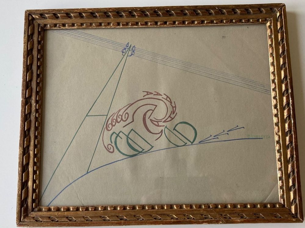 Encre Originale Sur Papier – Éric Demelis / Pitiot, Signée, Art Brut