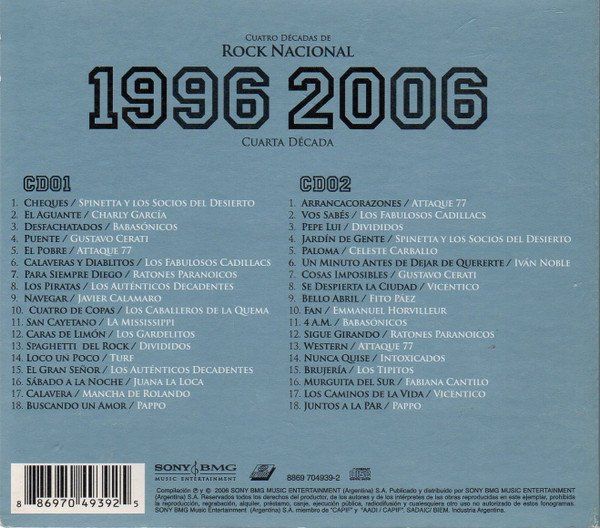 CDs: 2-CD V.A. - Rock nacional/Cuarta decada (ARG, Digi, 2006) – Gebraucht aus Möriken AG von mineralia 1