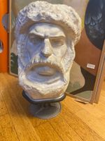 Gipskopf Büste Mann Skulptur Vintage Deko Figur Rarität K...