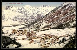 Pontresina, Gesamtansicht mit verschneit