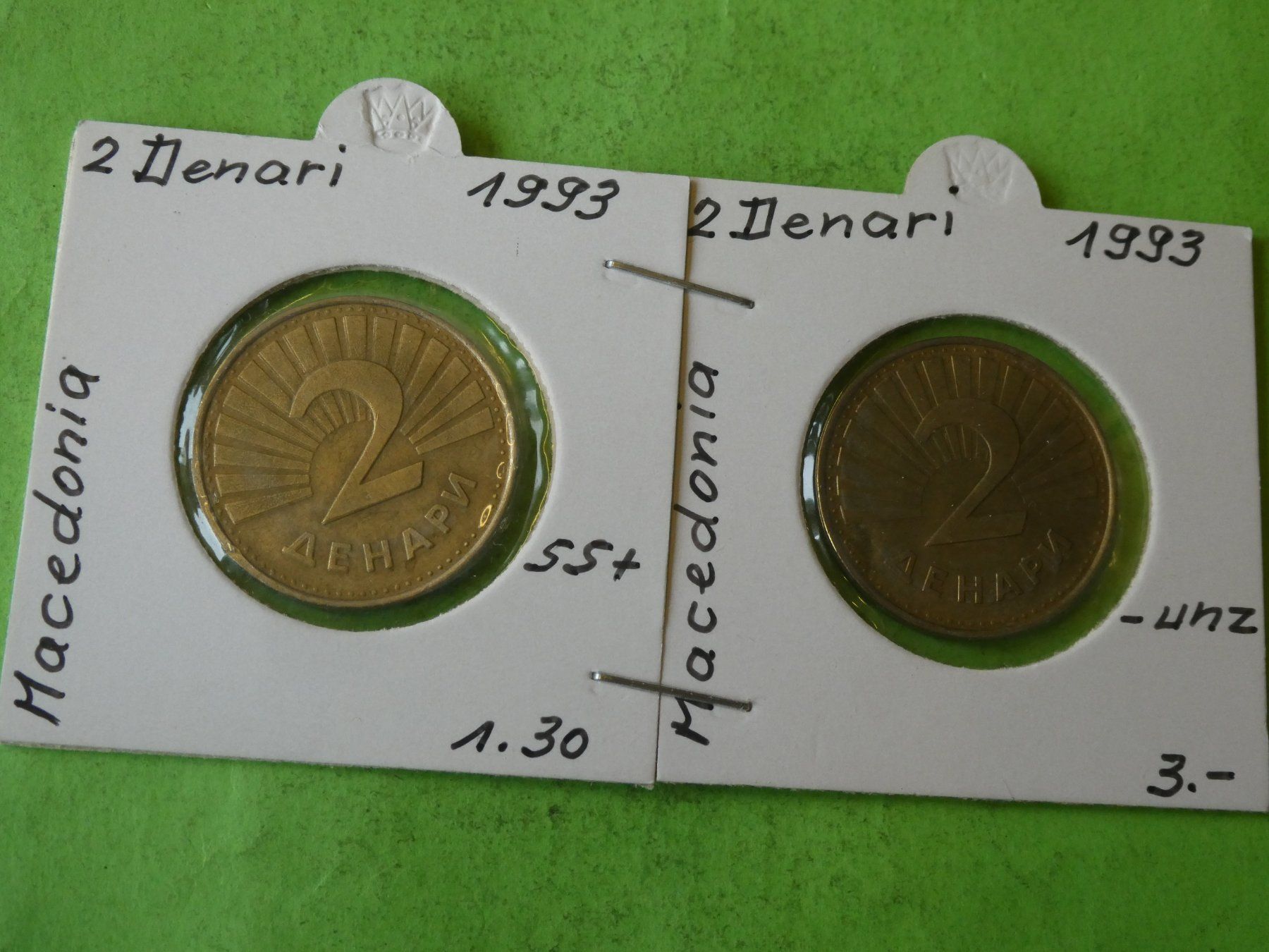 Tutti le monete: Mazedonien 1993, Set 2 Münzen – Usato da Hinterforst venduto da Rohusri