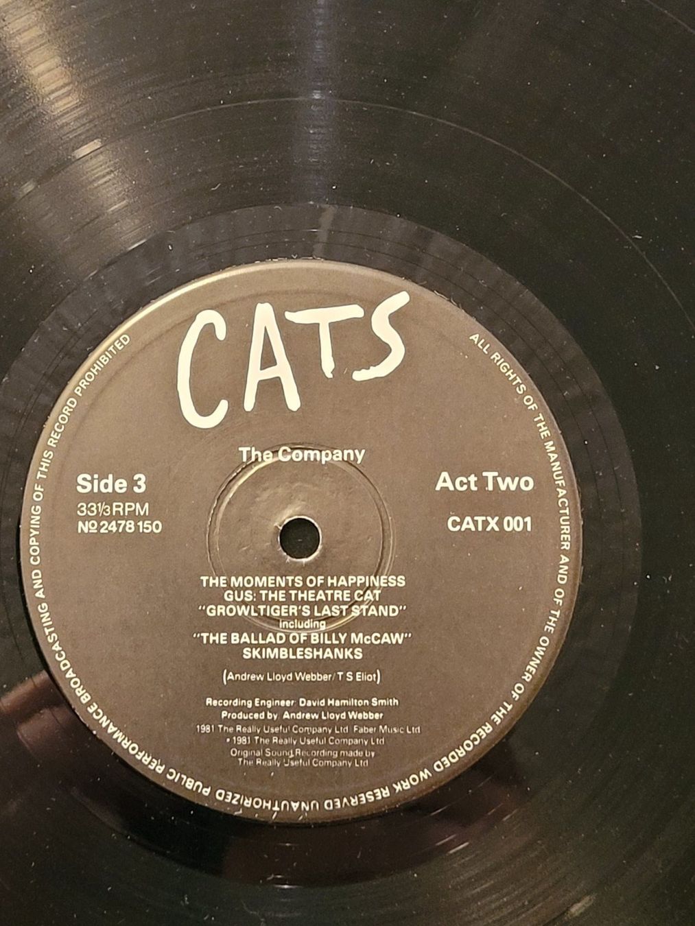 Schallplatten: Vinyle Cats - La comédie musicale – Gebraucht aus la Chaux-de-Fonds von Lampe 7