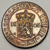 2½ Cents - Niederländisch-Indien - 1945