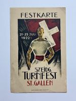 AK 1922, 57. Eidg. Turnfest, Festkarte, St. Gallen