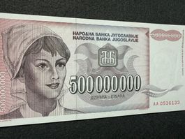 *** Belgrad 1993 - Jugoslawien - 500000000 Dinara !! UNC !!