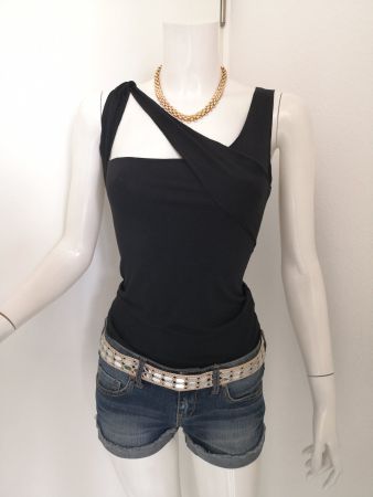 🤩MANGO TRAPEZ-TOP STRETCH SCHWARZ