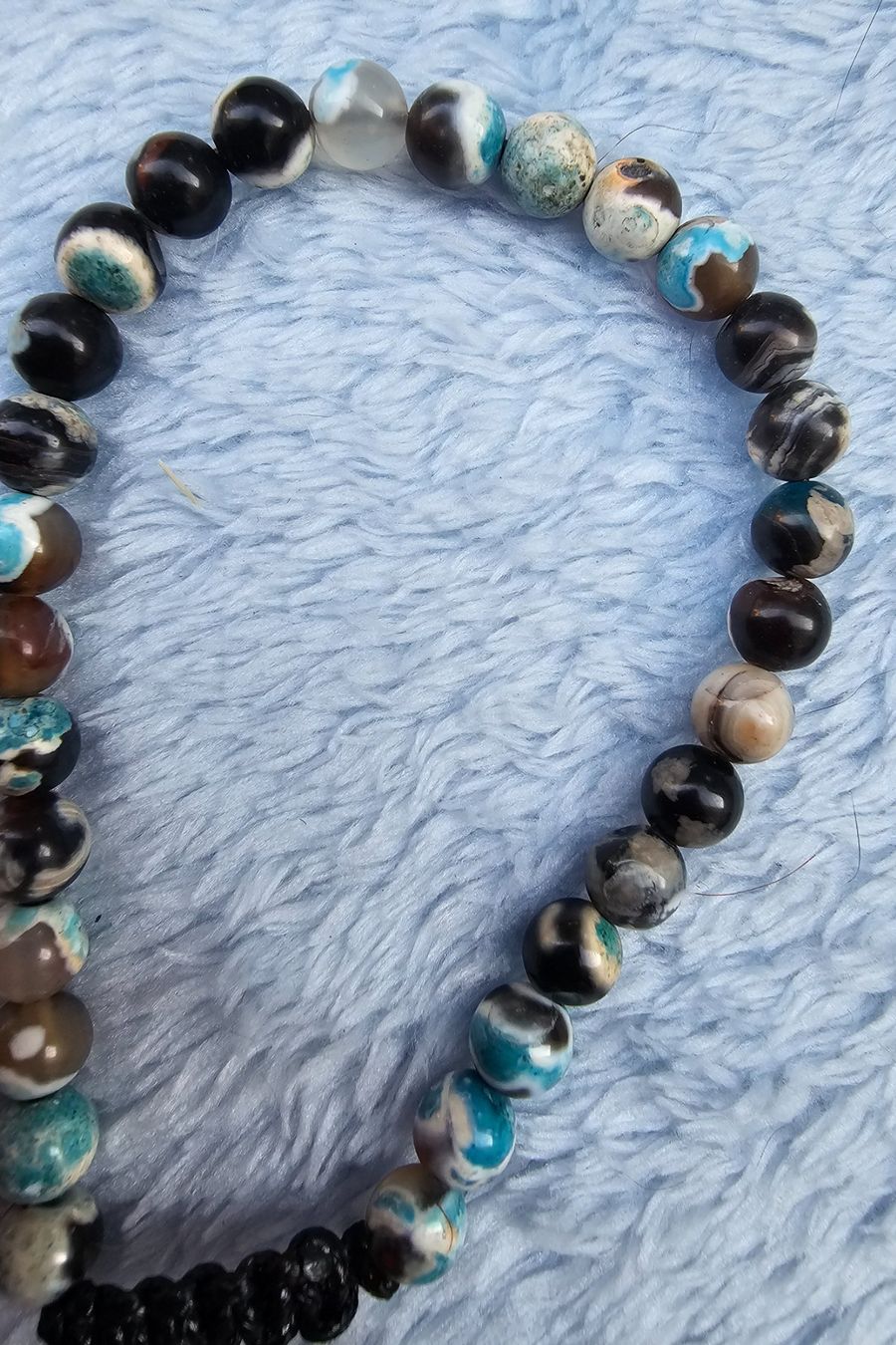 Armbänder & -reifen: Neu Armband Steine Blue green fire Agate – Neu und originalverpackt aus Füllinsdorf von Sunnebliemli7 1