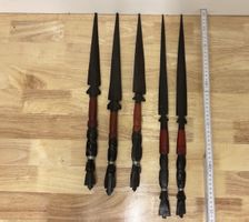 Messer Dekoration handgeschnitzt Holz 5 Stk. Sammlung Afrika