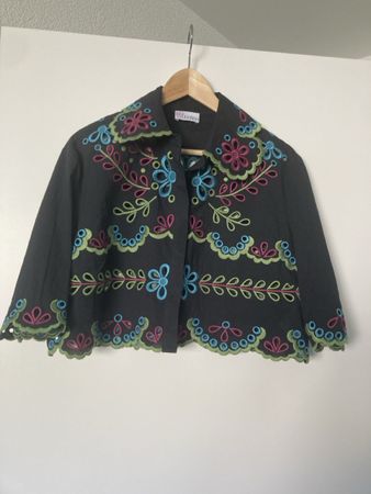 RED VALENTINO Bolero bestickt schwarz Grösse 40