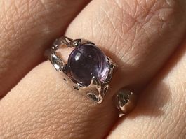 100 % echter Bolivianischer Amethyst – Vintage Edelsteinring