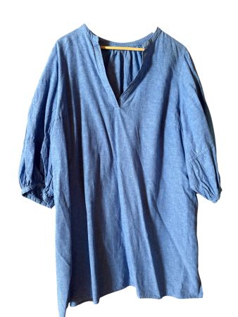 Tunika Jeansstoff blau 3/4 Arm Grösse M
