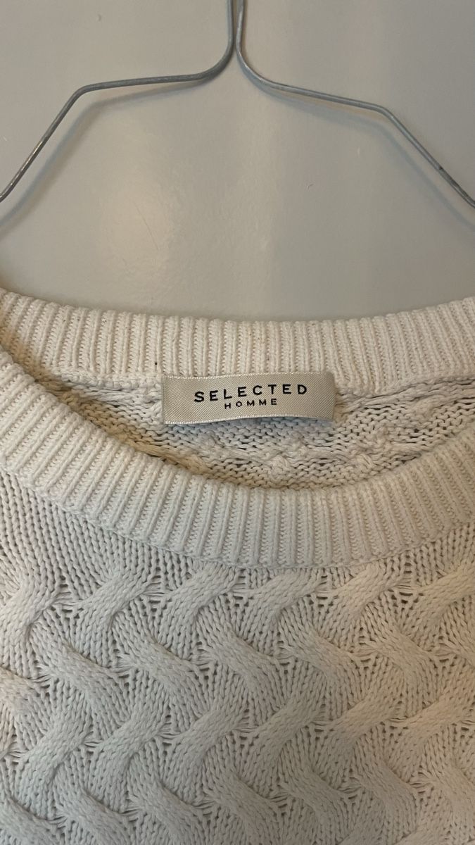 Selected Maglioni & Felpe: Selected Homme Strickpullover creme, Zopfmuster, gebraucht – Usato da Bern venduto da gelbepunkte 1