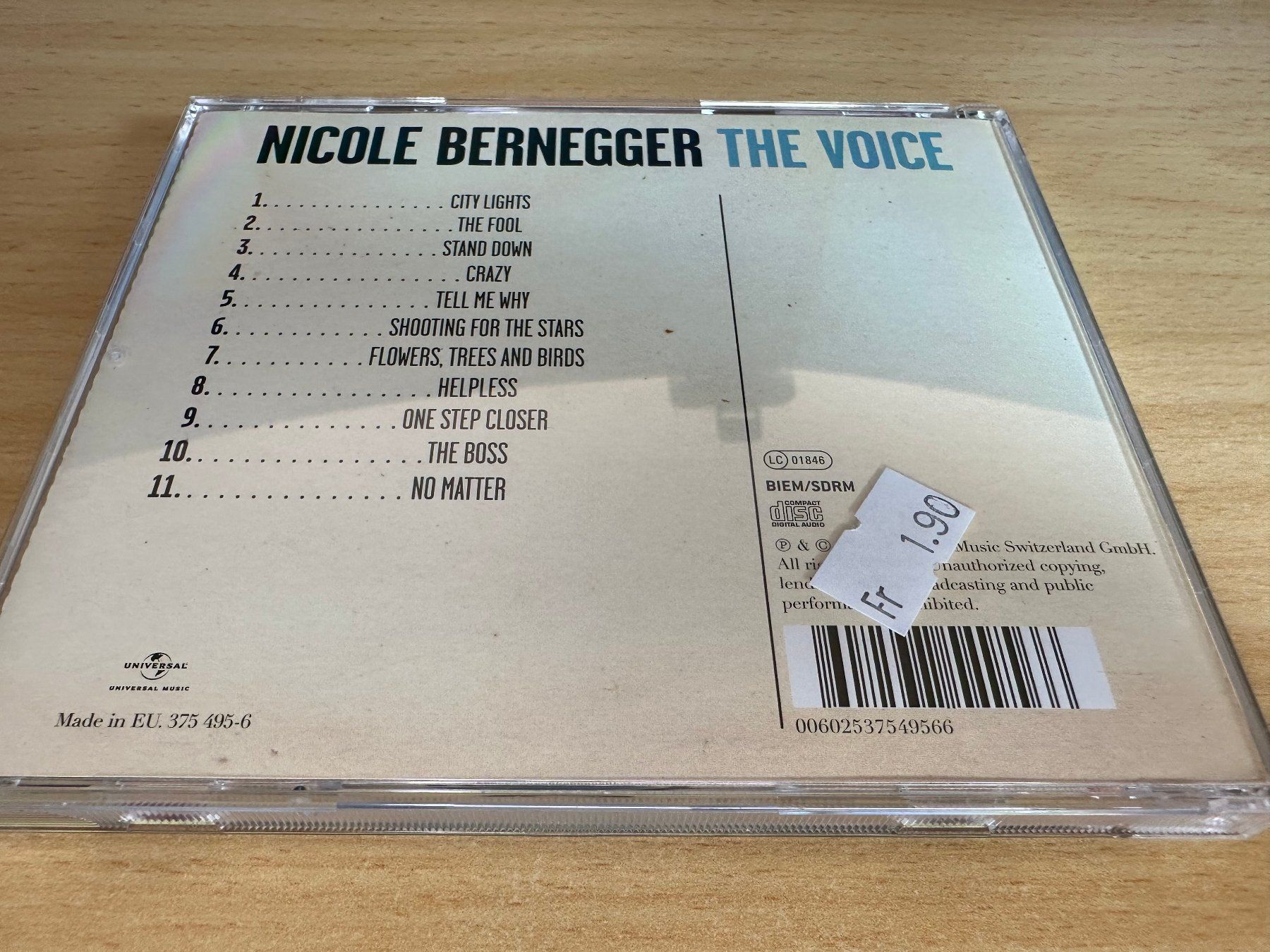 CD: Nicole Bernegger – The Voice – Usato da Rikon im Tösstal venduto da Alpenmutz 1