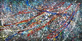 Homage of Pollock - Blaue Lagune