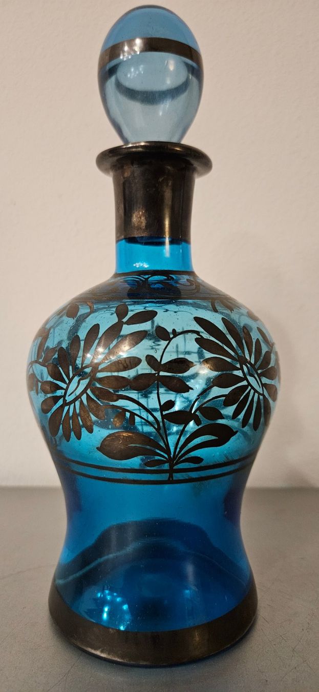 Murano Caraffe: Murano Karaffe Kobaltglas ORIGINAL um 1950 Hand Made TOP – Usato da Uttwil venduto da TG-Lupa 3