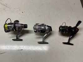 Lot de 3 moulinets de pêche