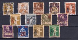 1915/30, Aufbrauchsausgaben, gest. Serie, SBK 125.-