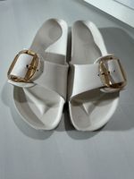 Sandales Birkenstock blanc boucle dorée taille 41 neuf