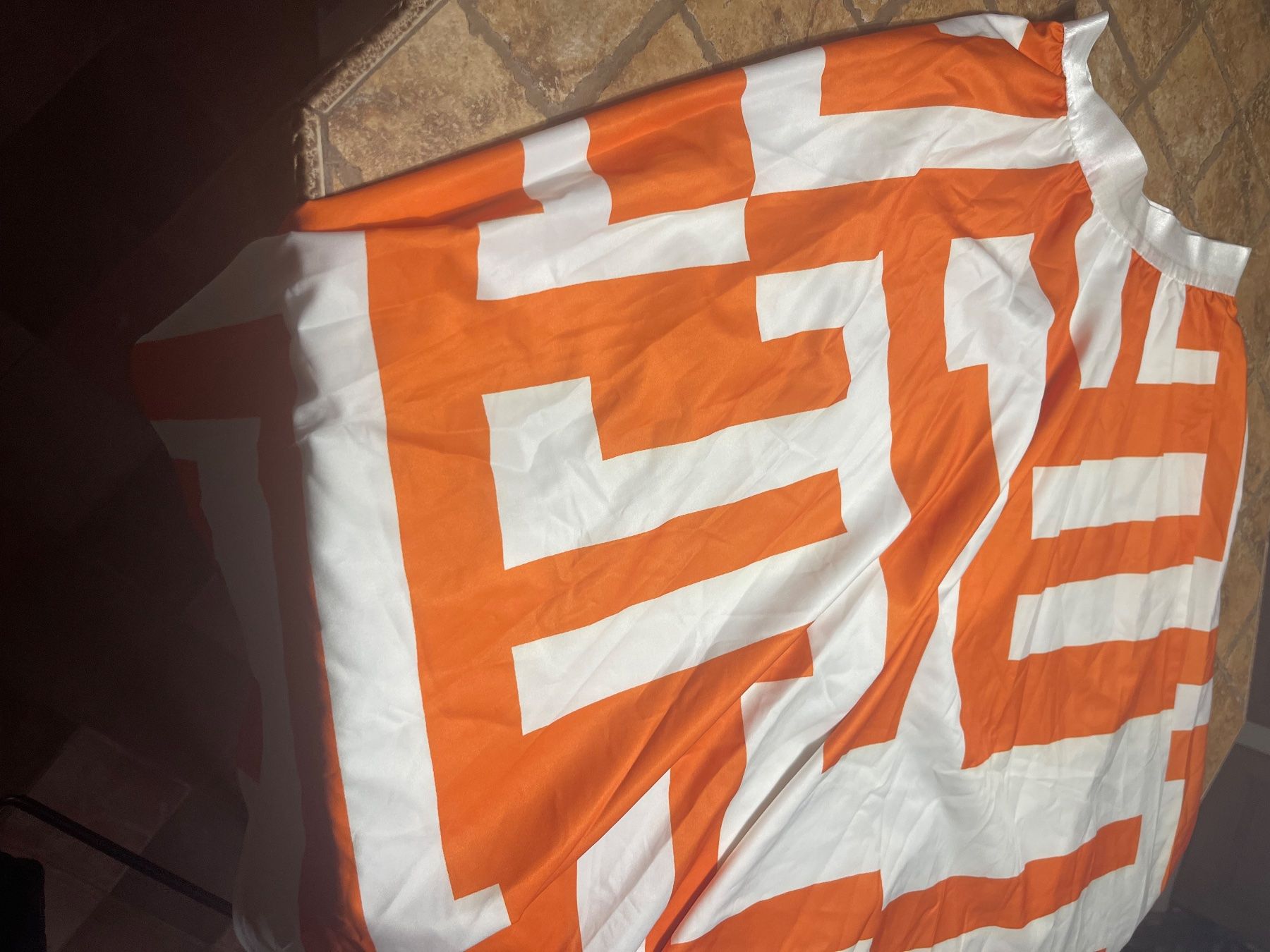 Gonne: Chic Maxi Gonna arancione e bianca a zigzag -estiva – Nuovo e nell'imballaggio originale da Gordevio venduto da LanaZimm 3