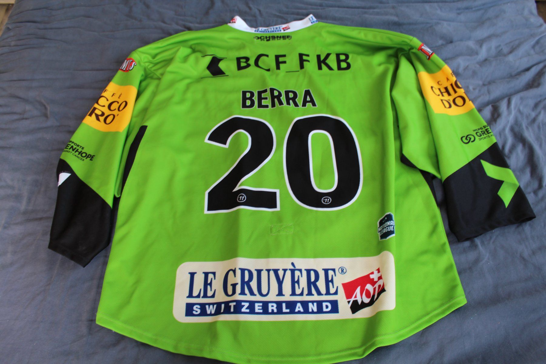 Canottiere & Pantaloni: Trikot Reto Berra Gotteron Gameworn – Usato da Giffers venduto da attila07