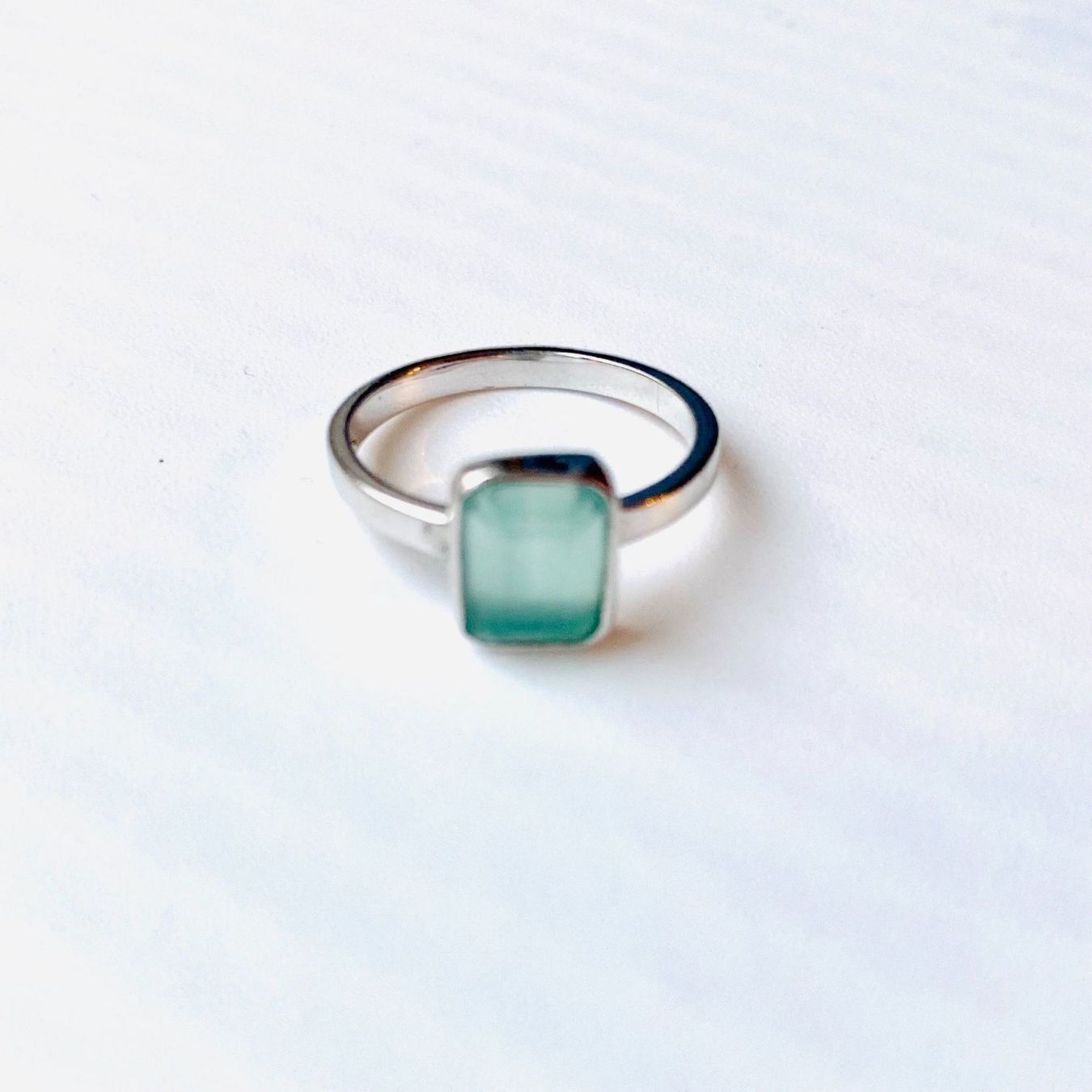 Ringe: Ring türkis mint Aqua Chalcedon 925 Silber Stapelring 49 – Neu (gemäss Beschreibung) aus Zürich von goldfisch.schmuck 1