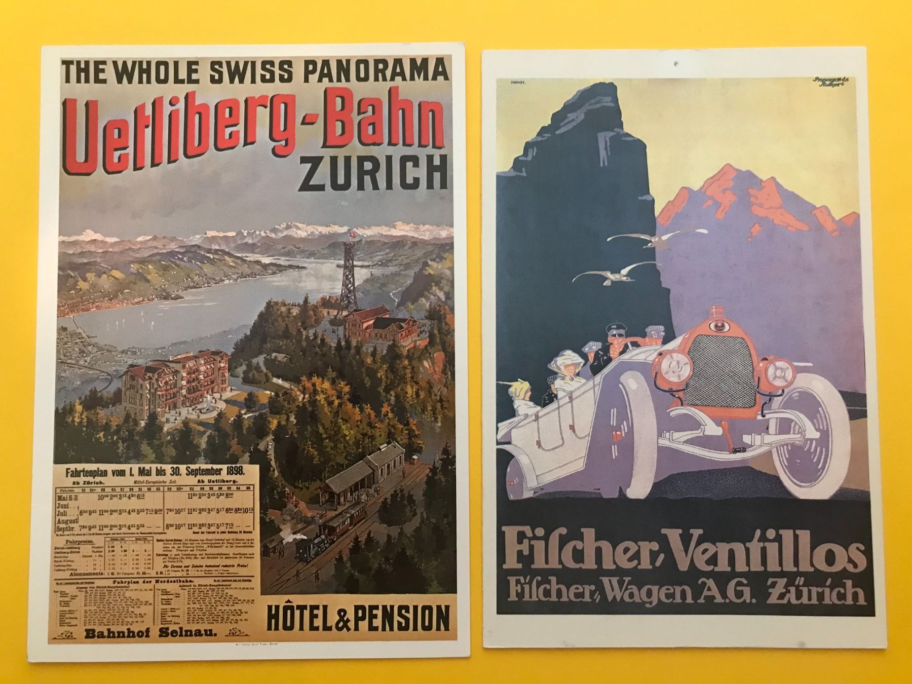 Cartoline postali: 2x Postkarten Uetliberg-Bahn / Fischer Ventilos – Usato da Luzern venduto da mey_s13
