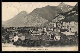 AK St. Maurice, Dent du Midi, 1907