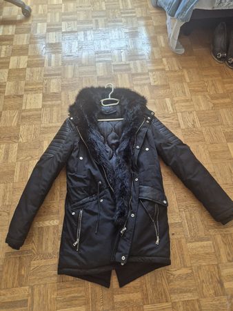 Manteau noir JOHN Collection taille XL état neuf