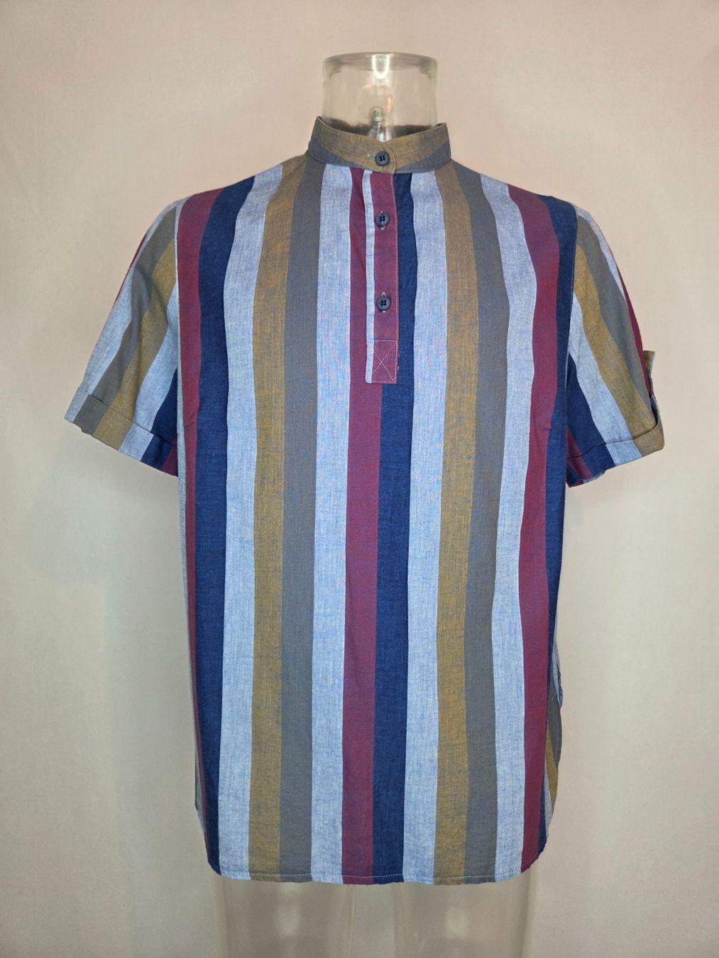 Camicie: 90er Schlupfhemd Streifen - M/L – Usato da Bern venduto da -Aniko-