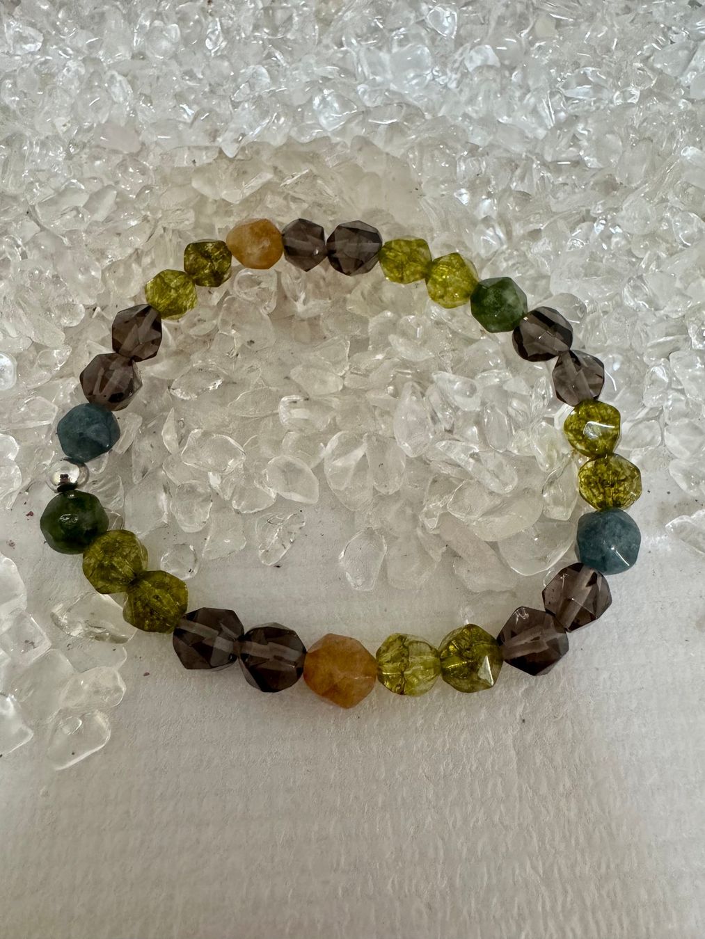 Bracciali & Braccialetti: Armband Turmalin, Rauchquarz, Glas. – Nuovo (secondo la descrizione) da Biberist venduto da tl-schmuck