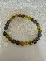 Armband Turmalin, Rauchquarz, Glas.