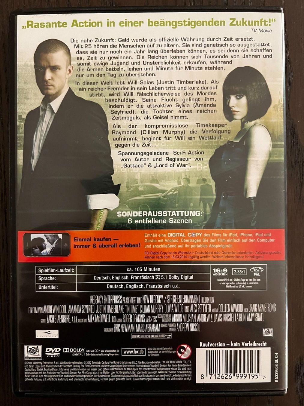 Alle DVDs: In Time – Gebraucht aus Zürich von FilmFreunde 1