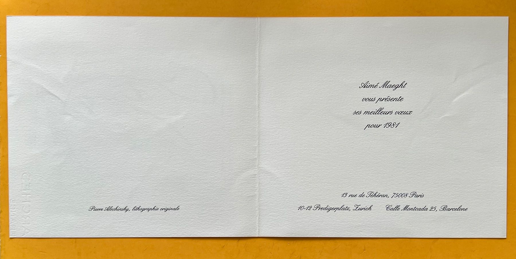 Grafica & Litografie: Pierre Alechinsky, original Lithographie Neujahrsblatt – Usato da Adliswil venduto da bilderboerse-zuerich 1