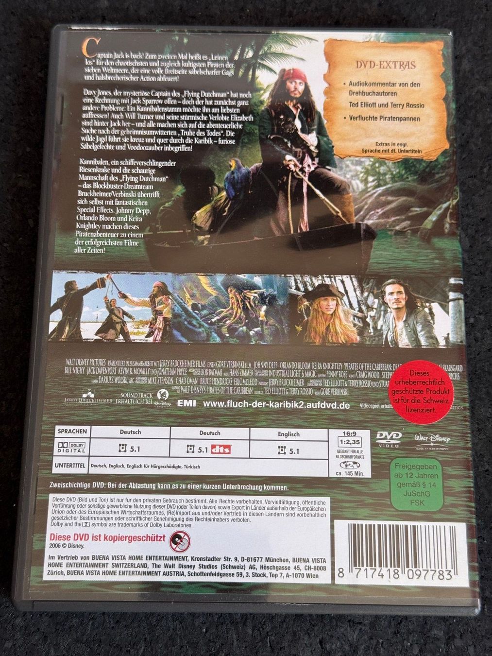 Alle DVDs: Fluch der Karibik "2" Walt Disney DVD DE/EN – Gebraucht aus Fribourg von tschjoly 1