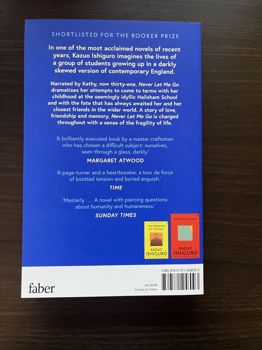 Libri: Never Let Me Go Kazuo Ishiguro – Nuovo (secondo la descrizione) da Reinach BL venduto da sib_dfs9 1