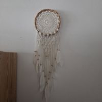 Makramee Traumfänger ca. 20cm × 65 cm weiss