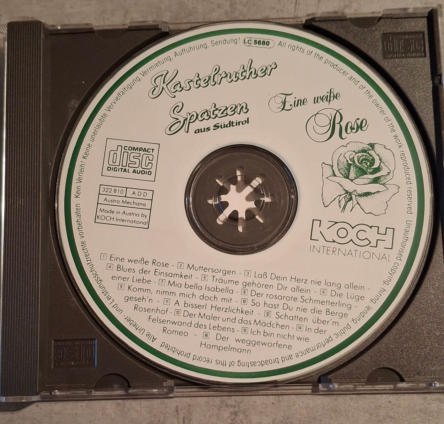 CDs: Kastelruther Spatzen - Eine weisse Rose – Gebraucht aus Reinach BL von Chela04 2