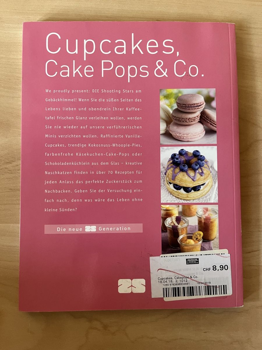 Bücher: Cupcakes, Cake Pops & Co. Backbuch, Top Zustand! – Gebraucht aus Burgdorf von Calvia 1