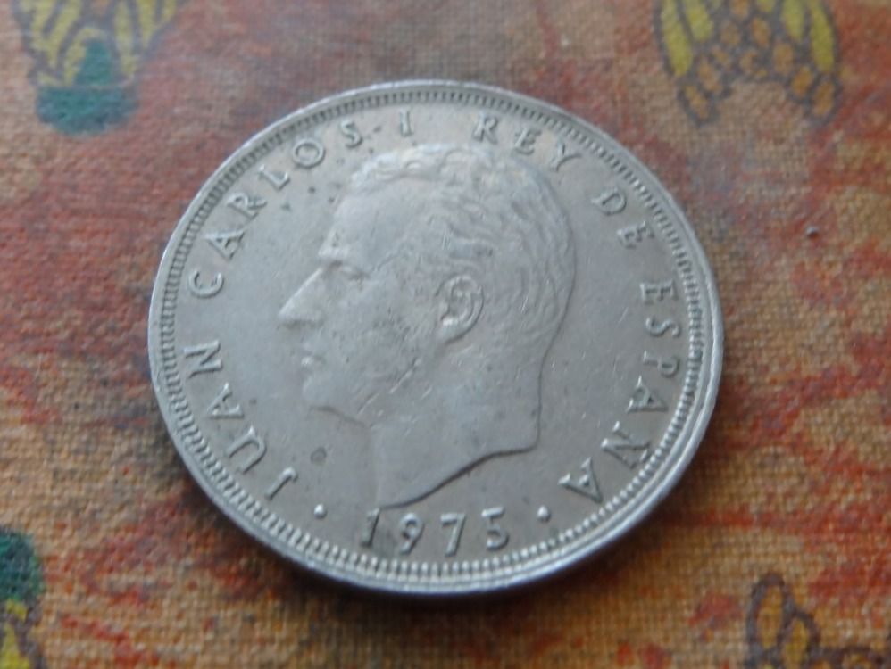 Alle Münzen: ESPAGNE  25  Pesetas  1975  (Z) – Gebraucht aus Romanel-sur-Lausanne von Swift13