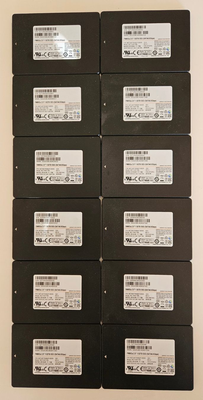 Samsung Dischi rigidi: Samsung 1.92TB SM863a Datacenter NAS Enterprise SSD – Usato da Lausanne venduto da FamilleCool
